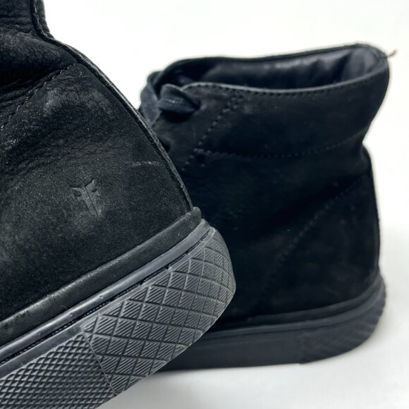 Frye GATES High Top Sneaker Mens 8US Black NuBuck Leather - Picture 9 of 11